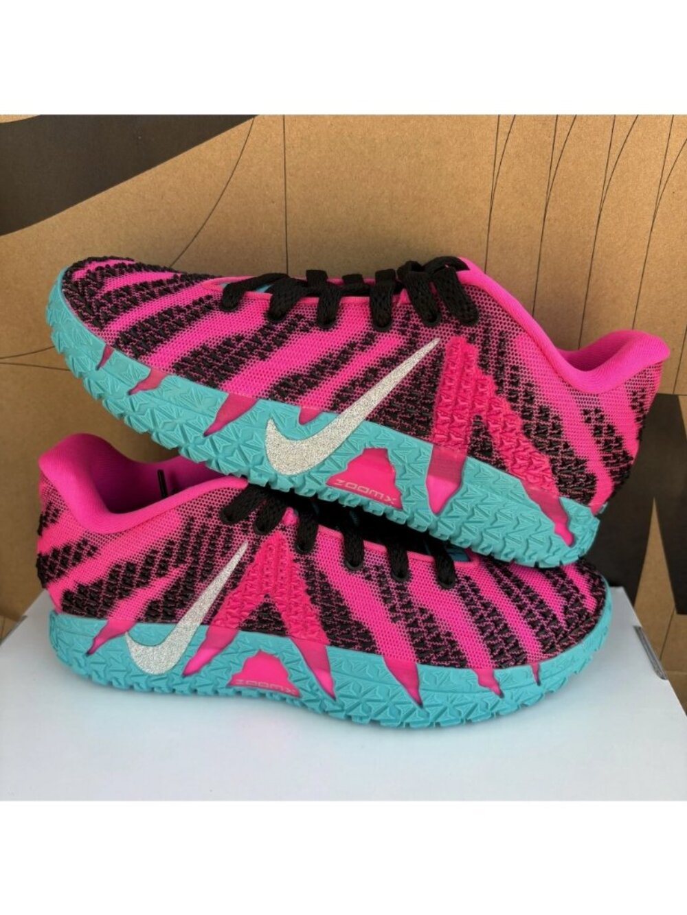 NEW Nike By You Ja 3 Pink Blue IO7565 900 Men's Size 5 / Women Size 6.5
